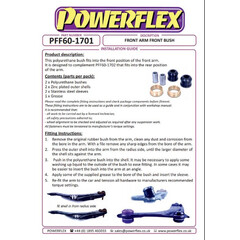 Powerflex PFF60-1701 Front Arm Front Bush for Renault Megane Scenic Fluence (No.1)