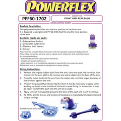 2x Powerflex PFF60-1702 hintere PU Buchse Querlenker Vorderachse fr Renault Megane Fluence Scenic III (Nr.2)