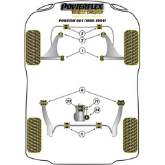 Powerflex PFF57-101BLK Front Wishbone Rear Inner Bush Porsche 993 964 968 944 (No.1)