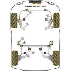 Powerflex PFF57-101BLK PU Buchsen Querlenker Vorderachse fr Porsche 993 964 968 944 (Nr.1)