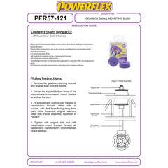 Powerflex PFR57-121BLK vordere PU Buchsen Getriebesttze Porsche 964 993 (No.21)