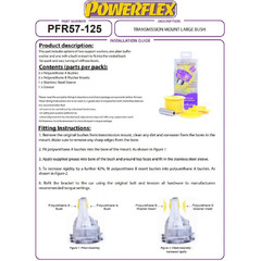 Powerflex PFR57-125BLK PU Buchse Getriebelager 74,5mm Porsche 964 993 Heckantrieb