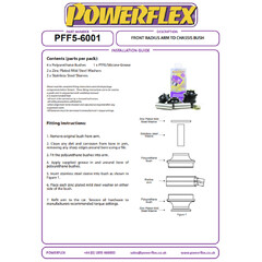 2 x Powerflex PFF5-6001 PU Lager fr Zugstreben (vordere Querlenker) fr BMW F10 F11 F06 F12 F13 mit Heckantrieb (Nr.1)