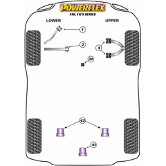 2 x Powerflex PFF5-6001 PU Lager fr Zugstreben (vordere Querlenker) fr BMW F10 F11 F06 F12 F13 mit Heckantrieb (Nr.1)