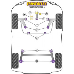 Powerflex PFF19-2025 PU Verstrkungseinsatz Motorlager rechts oben fr Ford Fiesta 6 (No.25)