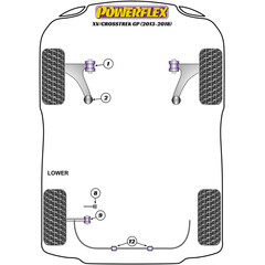 2 x Powerflex PFF69-702 PU Buchse Querlenkerlager Vorderachse Hinten fr Subaru (Nr.2)