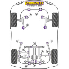 2 x Powerflex PFF69-702 PU Buchse Querlenkerlager Vorderachse Hinten fr Subaru (Nr.2)