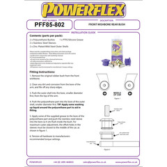 2 x Powerflex PFF85-802 PU Buchse Querlenkerlager Vorderachse Hinten fr VAG  (Nr.2)