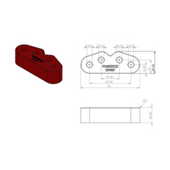 1 x Powerflex EXH027 Universal Exhaust Mount