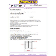 2x Powerflex PFR1-1014 PU Buchsen Querlenker hinten innen fr Alfa Romeo Giulietta 940 (No.14/15)