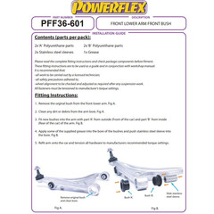 2x Powerflex PFF36-601 Vorderachse Unten PU Querlenkerlager vorn fr Mazda MX5 ND Fiat 124 Spider (Nr.1)