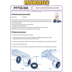 2x Powerflex PFF36-605 PU Front Lower Arm Rear Bush Insert for Mazda MX5 ND Fiat 124 Spider (No.5)