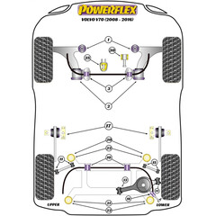 2 x Powerflex PFR19-1921 PU Hinterer Hinterachslagereinsatz fr Ford Galaxy Mondeo IV S-Max Volvo S60 II S80 II V60 V70 III XC 70 II(No.21)