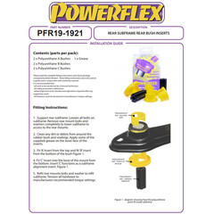 2 x Powerflex PFR19-1921 Rear Subframe Rear Bush Insert for Ford Galaxy Mondeo IV S-Max Volvo S60 II S80 II V60 V70 III XC 70 II(No.21)