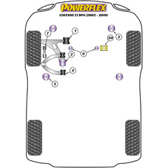 2 x Powerflex PFF85-1702 hintere PU Buchsen unterer Querlenker fr Audi Q7 Porsche Cayenne VW Touareg (No.2)