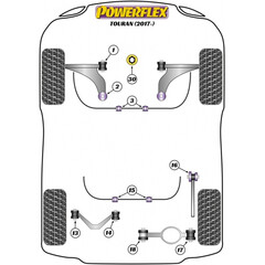 2 x Powerflex PFR85-816 PU Buchsen Lngslenker fr VW Golf VII Audi A3 TT Skoda Octavia 5E Superb (Nr.16)