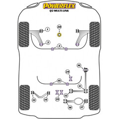 2 x Powerflex PFR85-816 PU Buchsen Lngslenker fr VW Golf VII Audi A3 TT Skoda Octavia 5E Superb (Nr.16)