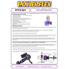 2 x Powerflex PFF5-201BLK hintere Querlenkerlager Vorderachse fr Mini II R55 R56 R57 R58 R59