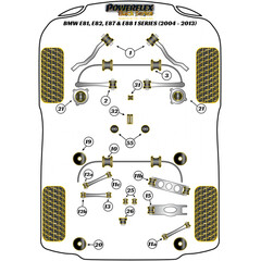 2 x Powerflex PFR5-425BLK vordere Buchsen Differential BMW E81 E87 E88 E90 E91 E92 E93 X1