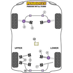 4 x Powerflex PFR57-1508 ussere PU Querlenkerlager Hinterachse oben fr Porsche 996 997 (Nr.8)