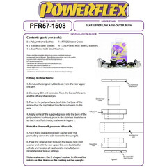 4 x Powerflex PFR57-1508 Rear Upper Link Arm Outer Bush Porsche 911 (996 / 997) to 2006