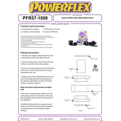 4 x Powerflex PFR57-1509 ussere/ innere Querlenkerlager Hinterachse oben Porsche 911 (996 / 997)