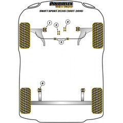 2x Powerflex PFR73-306BLK PU Buchse Hinterachse Hinterachsbuchse fr Suzuki Swift MZ EZ (Nr.6)