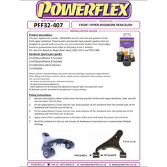 2 x Powerflex PFF32-407 hintere PU Buchsen oberer Querlenker vorne fr Land Rover Discovery 3 & 4 (Nr.7)