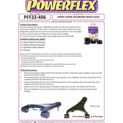 2 x Powerflex PFF32-406 vordere PU Buchsen oberer Querlenker vorne fr Land Rover Discovery 3 & 4 (Nr.6)