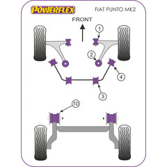 2 x Powerflex PFF16-601 PU wishbone Front Bush for FIAT Punto II 188 (No.1)