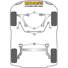 Powerflex PFF16-604-13 PU Stabilisator Lager Auen zum Querlenker 13mm fr Fiat Punto 188 (Nr.4)