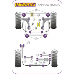 2 x Powerflex PFR80-1217 uere PU Buchsen 38mm oberer Querlenker Hinterachse fr Opel Vectra C Signum Saab 9-3 (Nr.11)