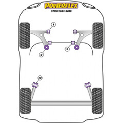 2 x Powerflex PFF16-703-17 Stabilisatorlager 17mm Vorderachse Fiat Stilo Bravo Lancia (Nr.3)