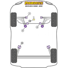 2 x Powerflex PFF16-703-18 PU Buchse Stabilisatorlager 18mm fr Fiat Lancia (Nr.3)