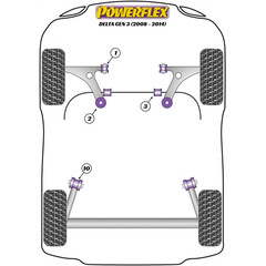 2x Powerflex PFF16-703-19 Stabilisatorlager Vorderachse 19mm fr Fiat Brvo Stilo Lancia Delta (Nr.3)