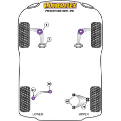 2 x Powerflex PFF12-501 Front Lower Wishbone Front Bush (No.1)