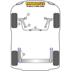 2x PFF12-1101 PU Vordere Querlenkerbuchse Vorderachse fr Citroen AX Saxo Peugeot 106 (Nr.1)