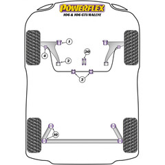 Powerflex PFF12-1106 PU Querlenkerbuchse Vorderachse hinten fr Citroen Saxo AX Peugeot 106 (Nr.2)