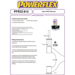 4 x Powerflex PFR32-812 PU Hinterachse obere Querlenker innere Buchsen (Nr.12)