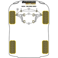 2x Powerflex PFF40-404-18BLK PU Stabilisatorlager Auere 18mm fr Mercedes W124 R129 W201 (Nr.4)