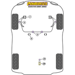 Powerflex PFR60-1321 Kleines Motorlager Drehmomentsttze fr Renault Clio V6 (Nr.21)