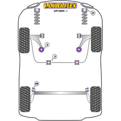 Powerflex PFR85-1910 PU Hinterachslager fr VW UP Skoda Citigo Seat Mii 2011- (Nr.10)