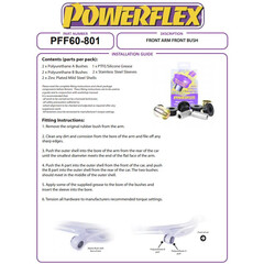 2x Powerflex PFF60-801 PU Front Arm Front Bush for Renault Clio III Sport (No.1)