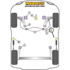 2x Powerflex PFF85-401BLK vordere PU Buchsen Querlenker VW Polo 6N Lupo Seat Arosa (Nr.1)