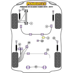 2x Powerflex PFF57-406 PU Vordere Domlager Sttzlager fr Porsche 911 1965-1989  (Nr.6)