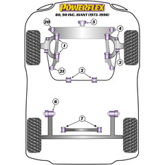 2x Powerflex PFF3-105 Front Outer Roll Bar Mount Lower 16mm for Audi 80 90 Quattro Coupe (No.3)