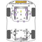 4 x Powerflex PFR3-212 PU Buchsen für oberer Querlenker Hinterachse innen für Audi 80 90 S2 RS2(Nr.9)
