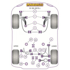 2 x Powerflex PFR85-509 Rear Lower Spring Mount Outer (No.9)