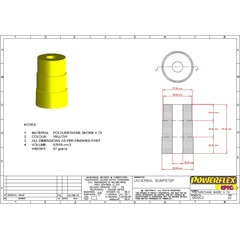 2x Bump Stop, Universal  39mm x 60mm x 13mm