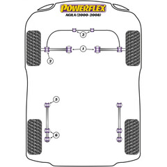 2 x Powerflex PFR73-205 Rear Tie Bar to Chassis Bush for Chevrolet Opel Suzuki (No.5)